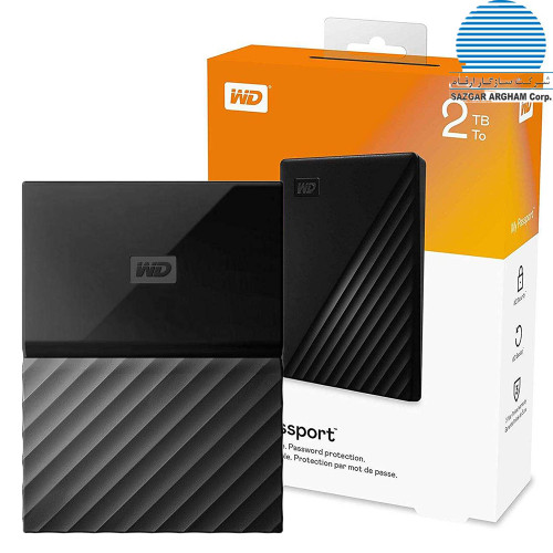 هارد اکسترنال مشکی 2TB سازگار WD MyPass
