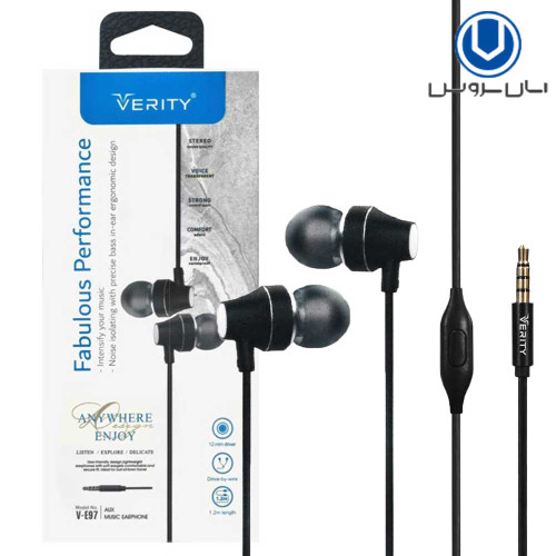هندزفری سیم دار VERITY V-E97 مشکی