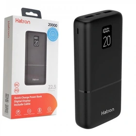 پاوربانک (PD و فست شارژ) Hatron 22.5W 20000mAh مدل HPB2060PQ - مشکی