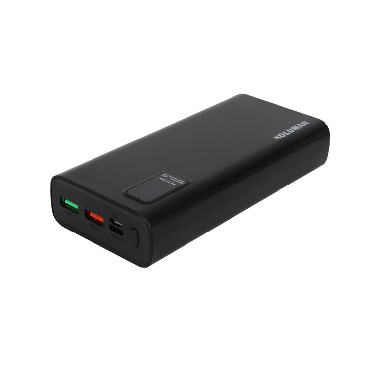 پاوربانک (PD و فست شارژ) Koluman 22.5W 20000mAh مدل KP-026 - مشکی (گارانتی یکساله PMC)