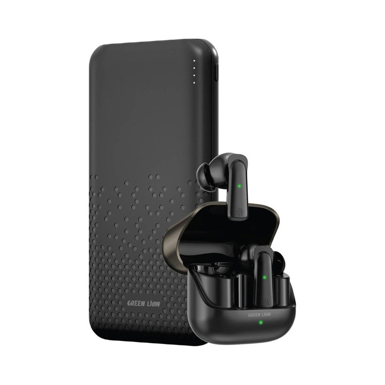 ایرفون و پاوربانک Green Lion 10W 10000mAh مدل GNROME2TWSBK - مشکی (گارانتی 24 ماهه)