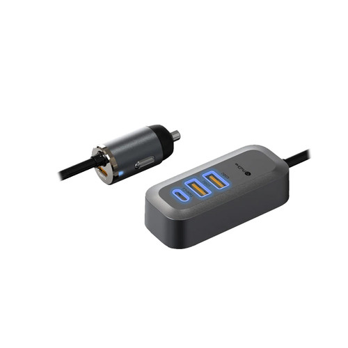 شارژر فندکی فست و PD تک پورت ProOne مدل PCG23 100W بهمراه کابل متصل - مشکی