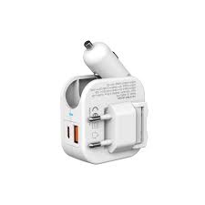 شارژر فندکی فست دو پورت TSCO مدل TCG 53 20W - سفید