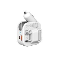 شارژر فندکی فست دو پورت TSCO مدل TCG 53 20W - سفید