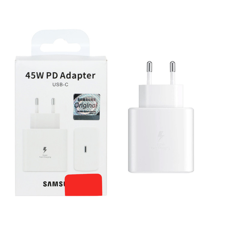 شارژر دیواری فست و PD تک پورت SAMSUNG Type-C مدل EP-TA845 45W - سفید (گارانتی پارتیان پایا)