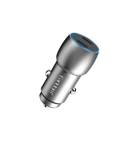 شارژر فندکی 40W فست و PD دو پورت Earldom مدل ES-CC15 - خاکستری