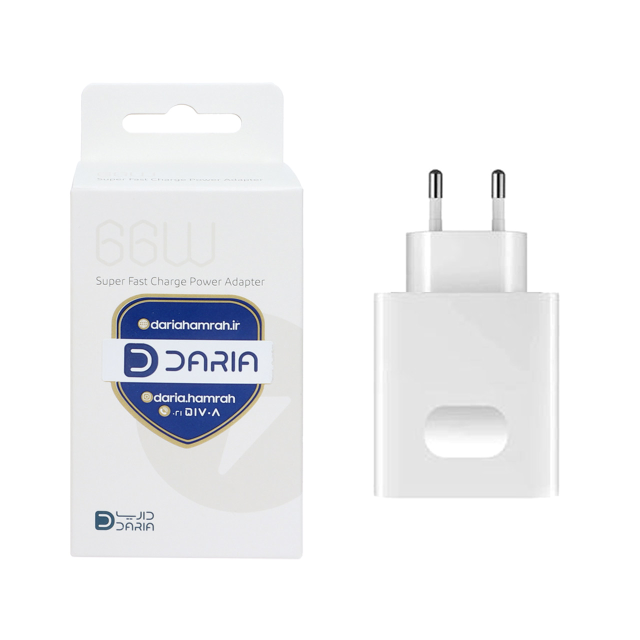 شارژر دیواری PD و فست تک پورت Daria مدل DA-P66E05 66W - سفید