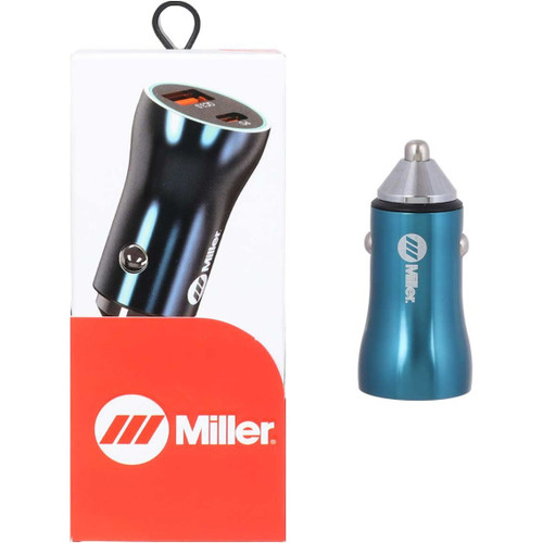 شارژر فندکی 38W فست و PD دو پورت Miller مدل M-CH104 - آبی