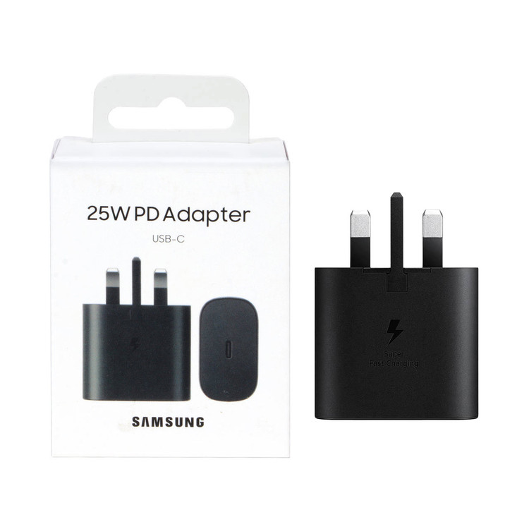 شارژر سه پین SAMSUNG 25W Plus اصلی TA800 ( فست و PD) مشکی DST (6 ماهه DST+ بیمه نامه 12 ماهه DGARD)