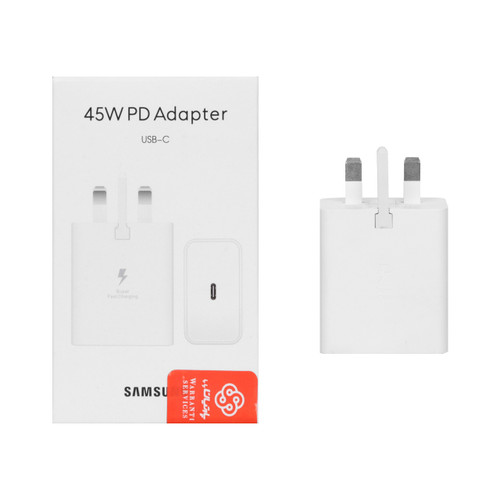 شارژر دیواری SAMSUNG 45W T4510 (S24) ( فست و PD) سفید