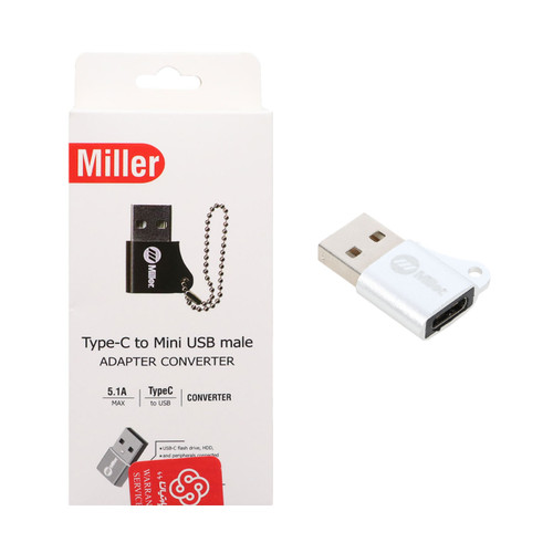 تبدیل Miller USB TO Type-C مدل MO-201 - نقره ای